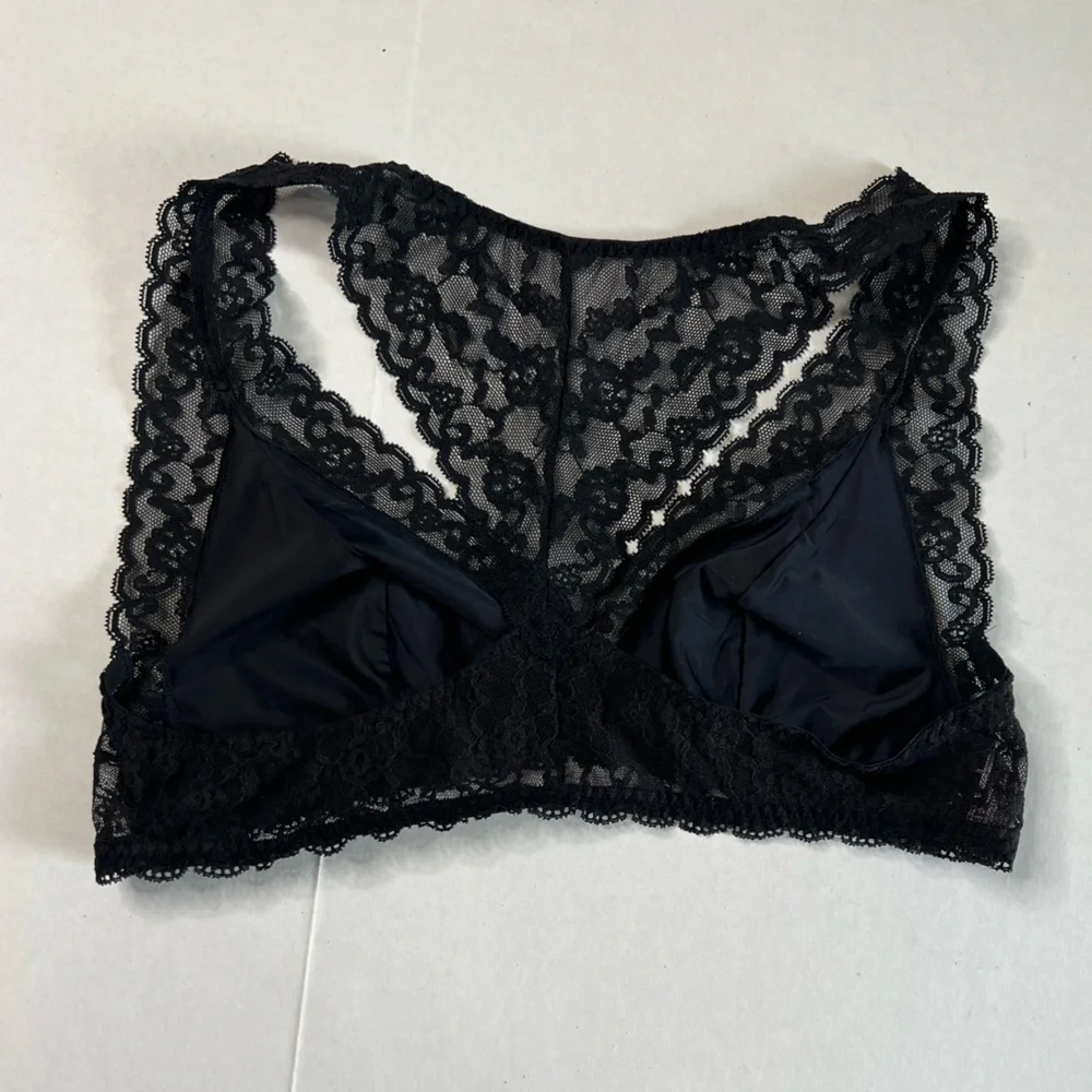 Victoria's Secret Black Lace Bralettes Racerback